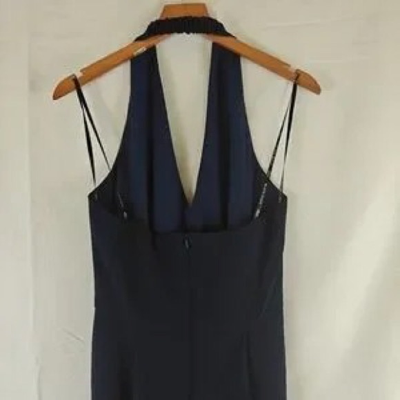 Black Halo Navy Backless Dress - Picture 3 of 8